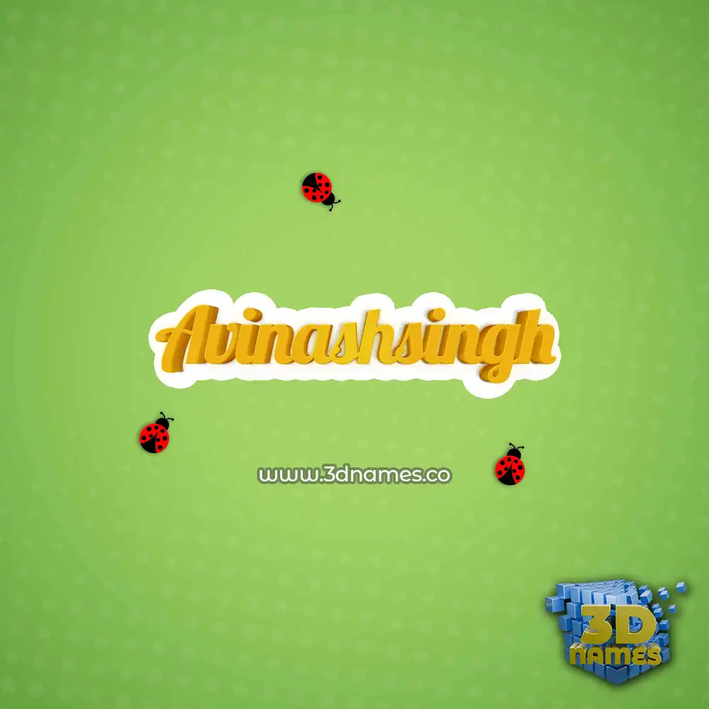 avinashsingh in Ladybugs style - 3D name wallpaper