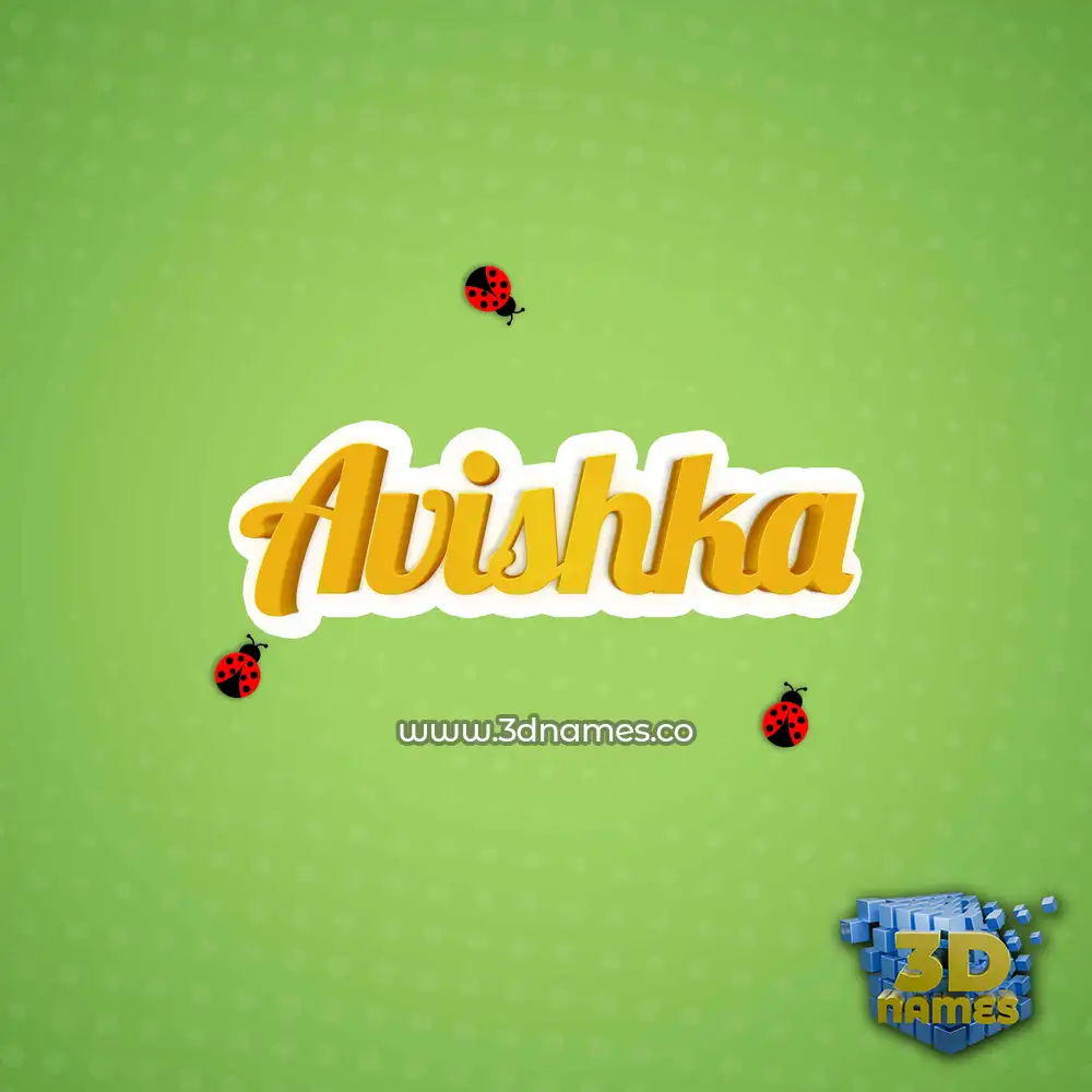 avishka in Ladybugs style - 3D name wallpaper
