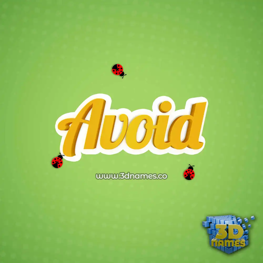 avoid in Ladybugs style - 3D name wallpaper avoid in Ladybugs style - 3D name wallpaper