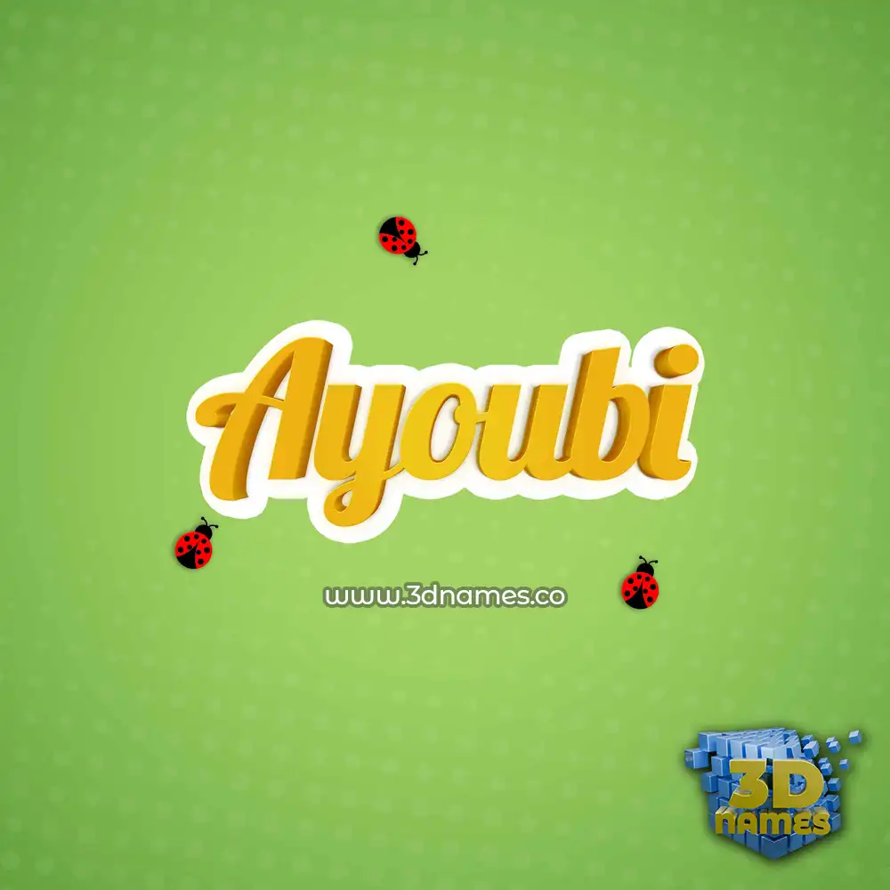 ayoubi in Ladybugs style - 3D name wallpaper ayoubi in Ladybugs style - 3D name wallpaper