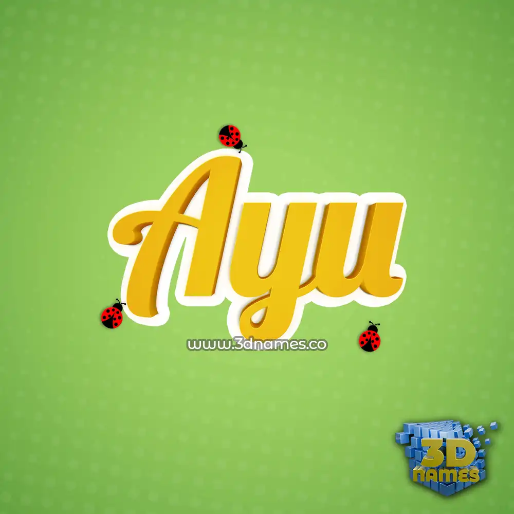 ayu in Ladybugs style - 3D name wallpaper ayu in Ladybugs style - 3D name wallpaper