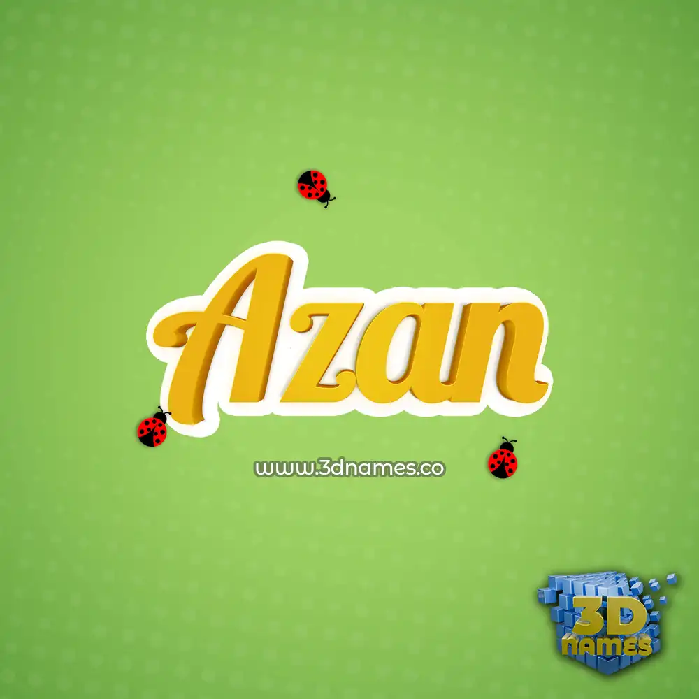 Preview Of Ladybugs 3D Name For azan preview-of-ladybugs-3d-name-for-azan