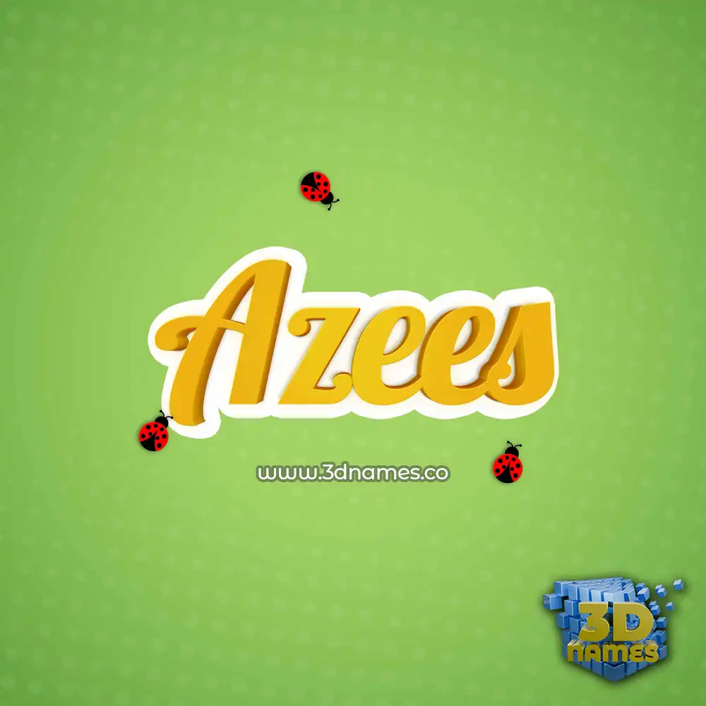 azees in Ladybugs style - 3D name wallpaper azees in Ladybugs style - 3D name wallpaper