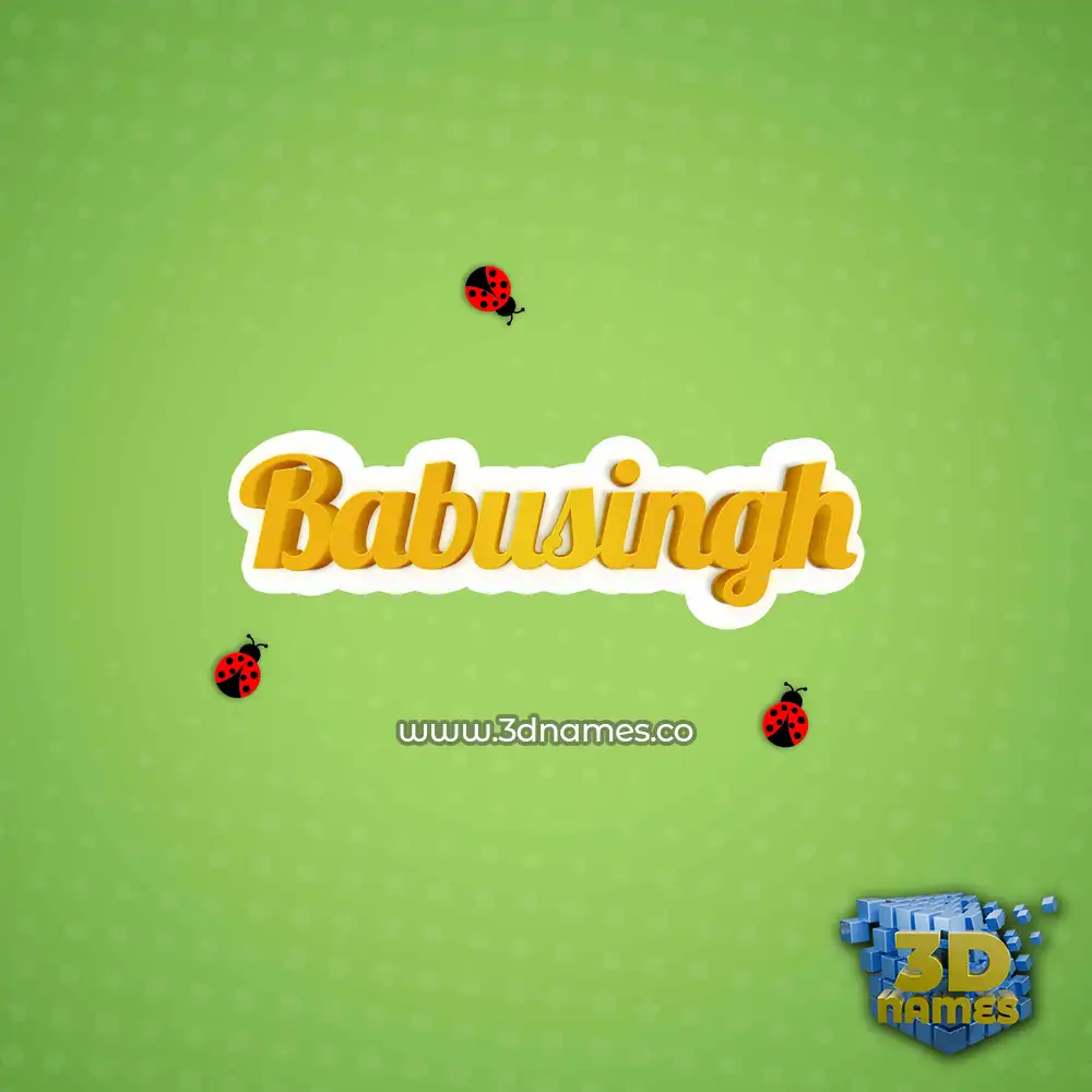 babusingh in Ladybugs style - 3D name wallpaper