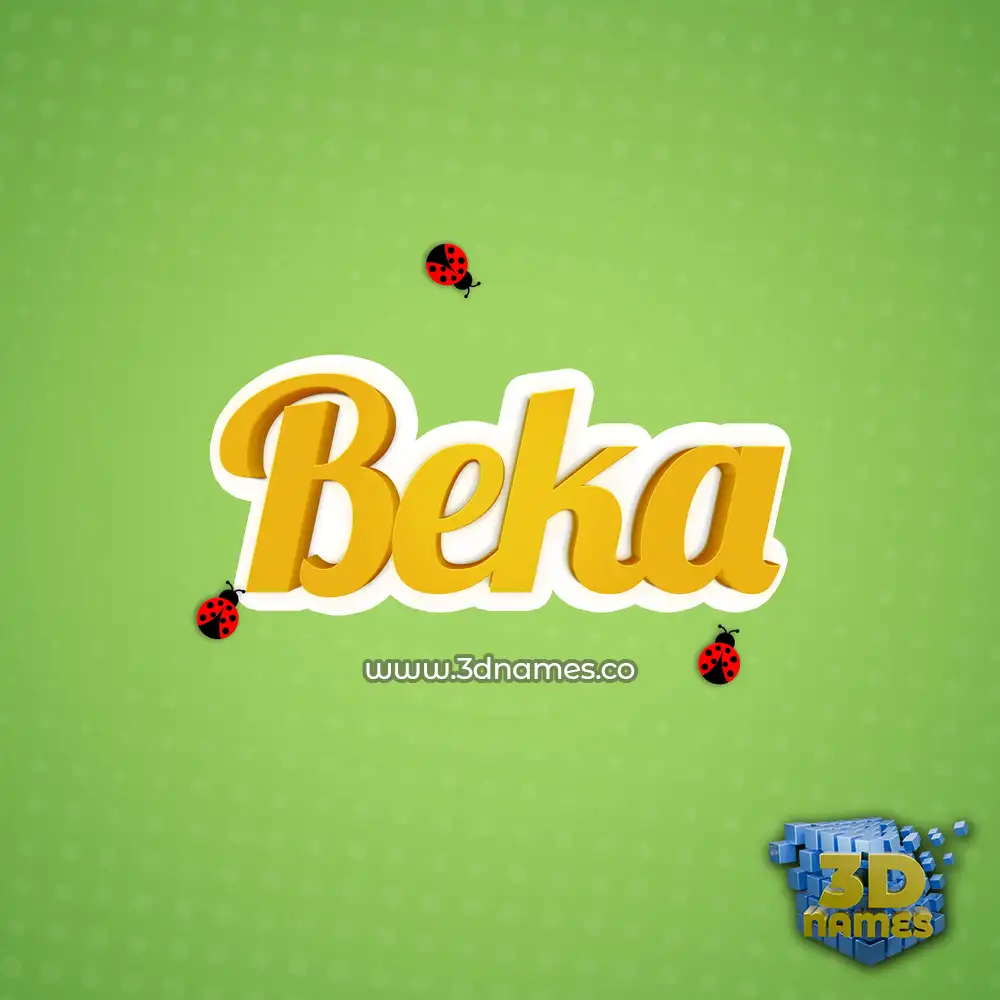 beka in Ladybugs style - 3D name wallpaper