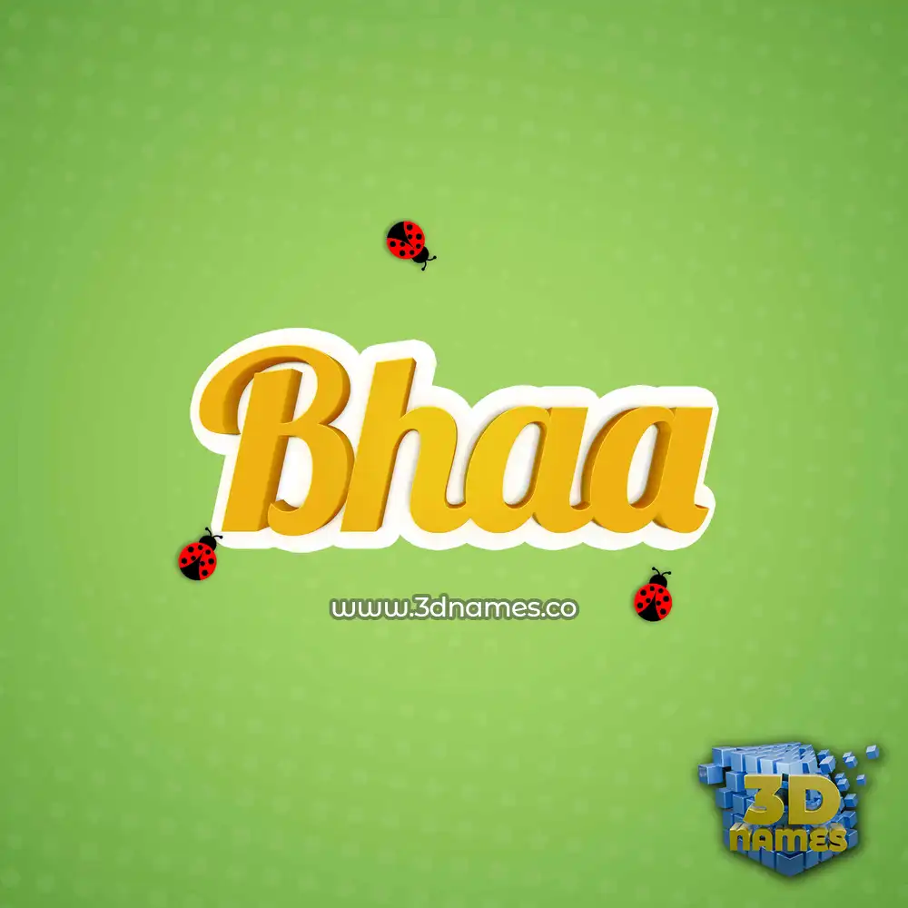 bhaa in Ladybugs style - 3D name wallpaper bhaa in Ladybugs style - 3D name wallpaper
