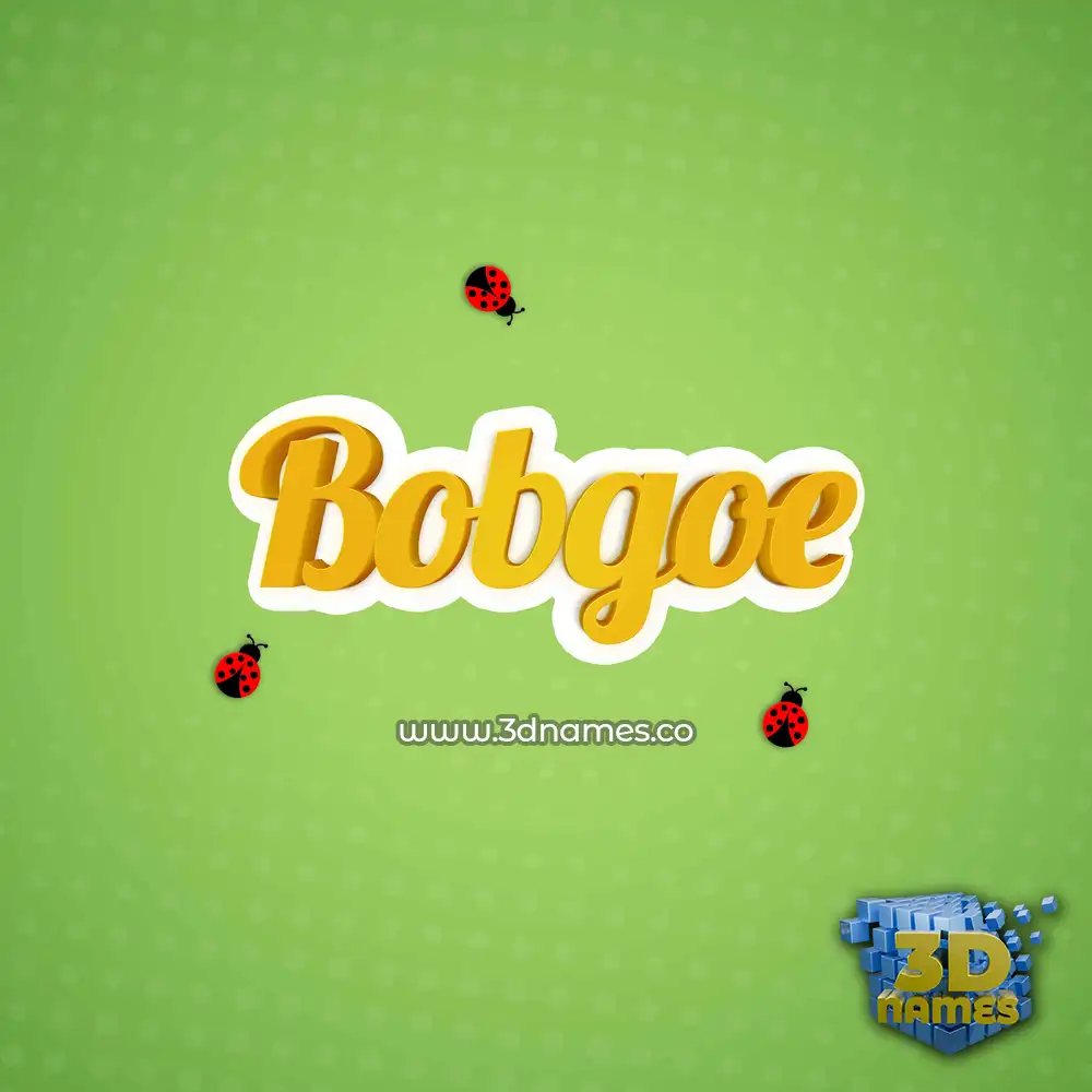 bobgoe in Ladybugs style - 3D name wallpaper
