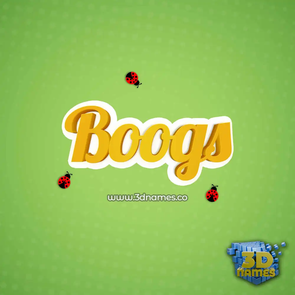 boogs in Ladybugs style - 3D name wallpaper boogs in Ladybugs style - 3D name wallpaper