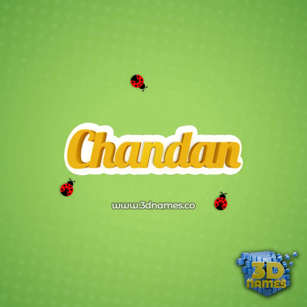chandan in Ladybugs style - 3D name wallpaper