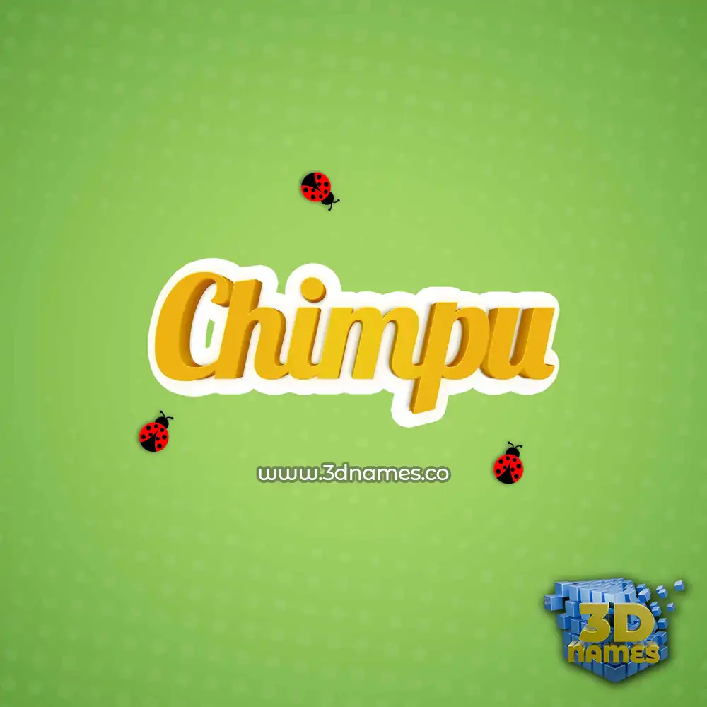 chimpu in Ladybugs style - 3D name wallpaper
