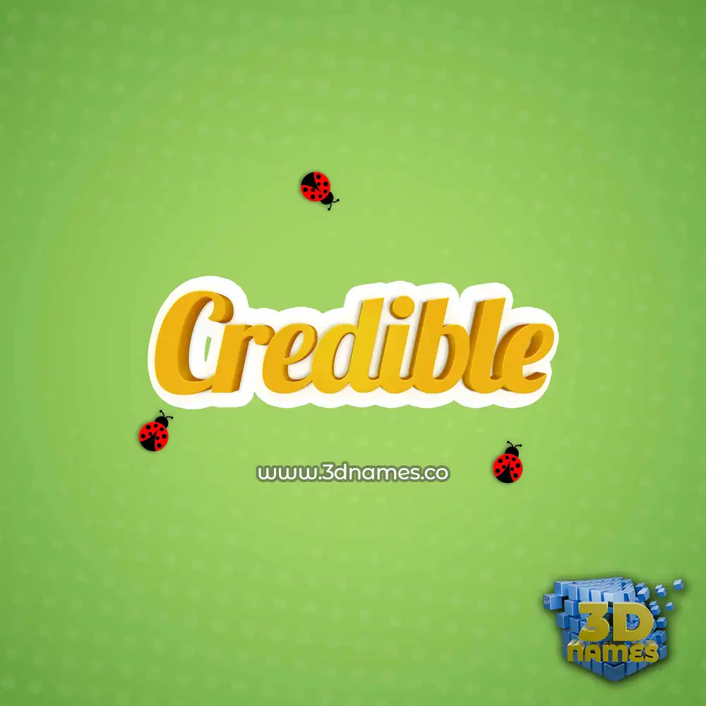 credible in Ladybugs style - 3D name wallpaper credible in Ladybugs style - 3D name wallpaper