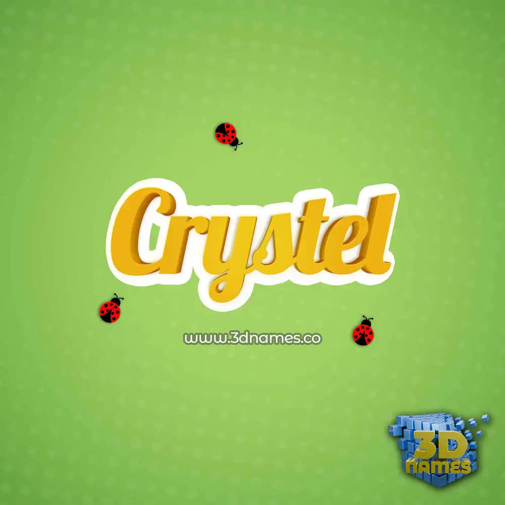 crystel in Ladybugs style - 3D name wallpaper crystel in Ladybugs style - 3D name wallpaper