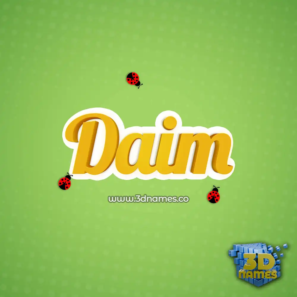 daim in Ladybugs style - 3D name wallpaper