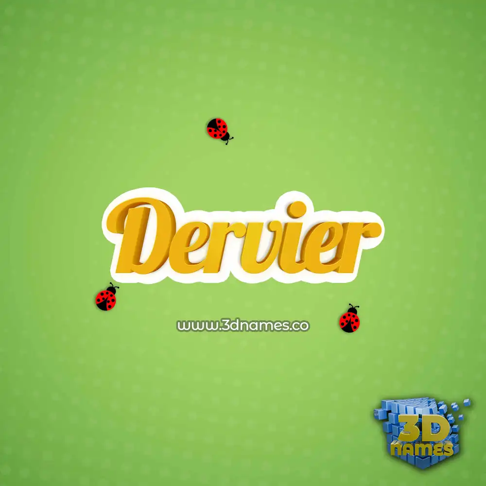 dervier in Ladybugs style - 3D name wallpaper dervier in Ladybugs style - 3D name wallpaper