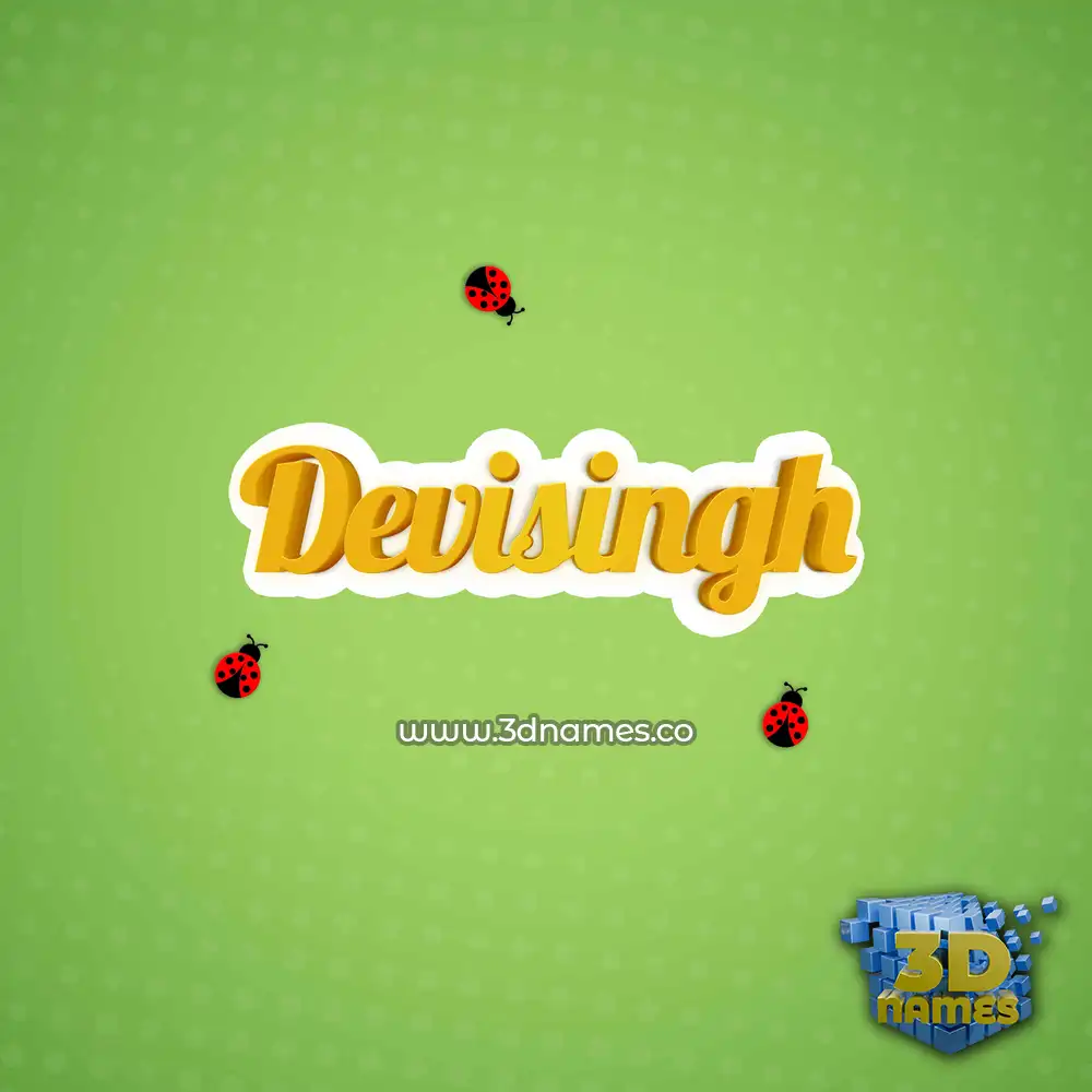 devisingh in Ladybugs style - 3D name wallpaper