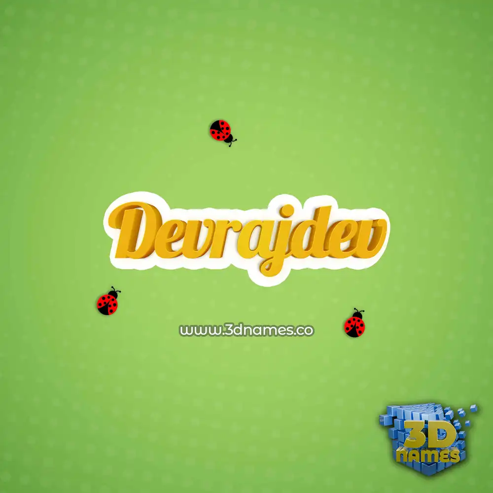 devrajdev in Ladybugs style - 3D name wallpaper