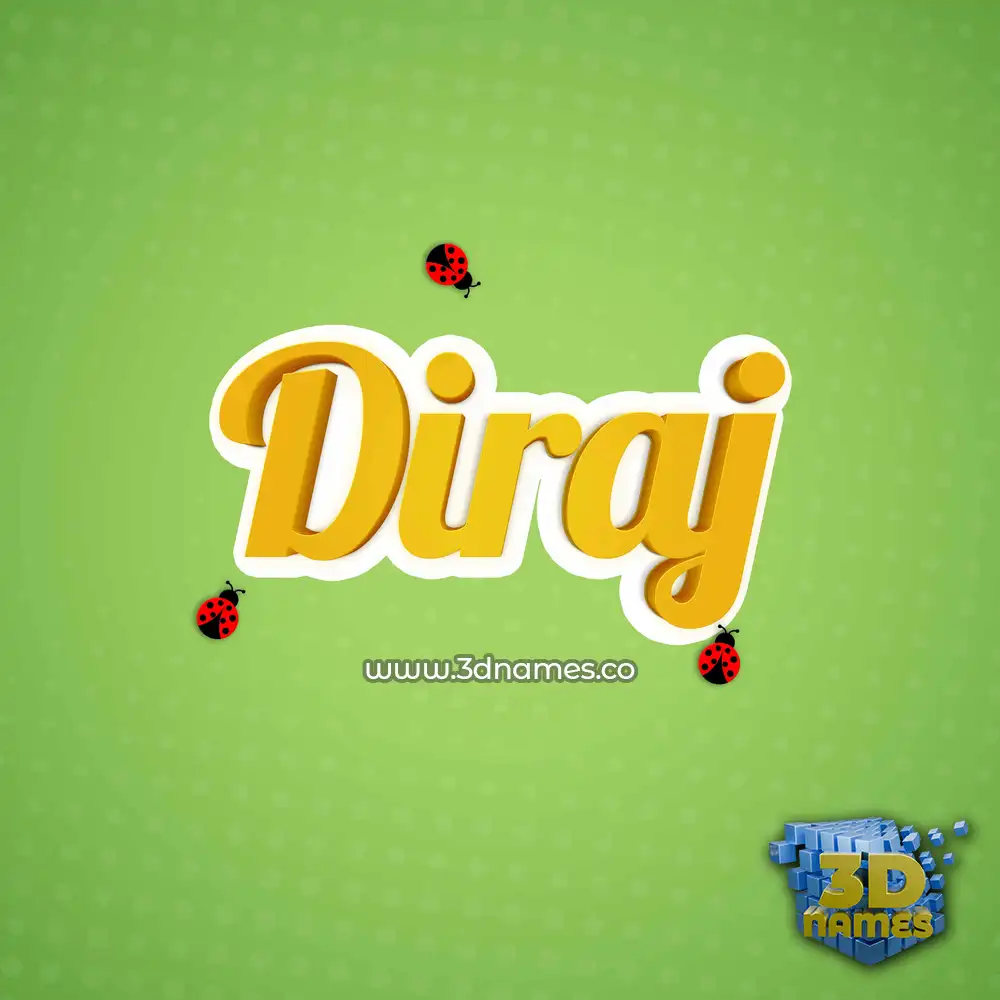 diraj in Ladybugs style - 3D name wallpaper diraj in Ladybugs style - 3D name wallpaper