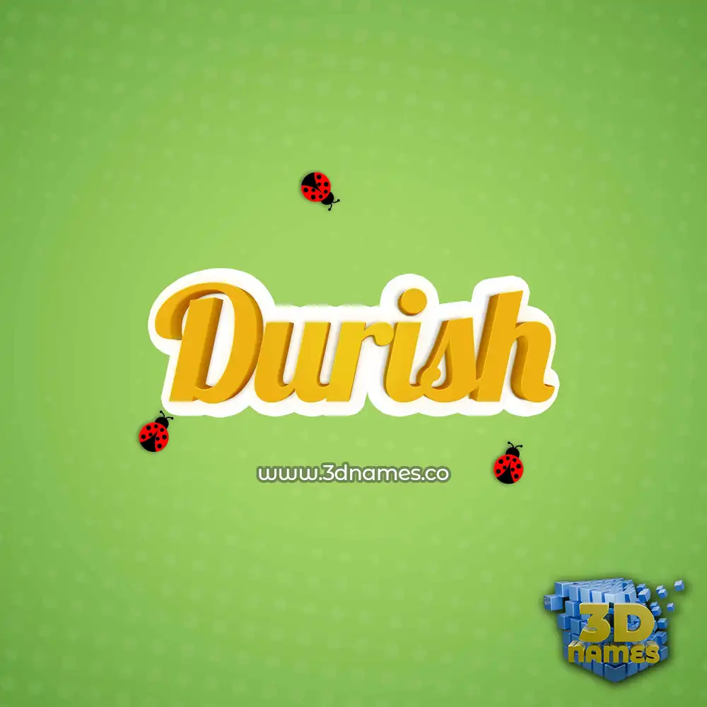 durish in Ladybugs style - 3D name wallpaper durish in Ladybugs style - 3D name wallpaper
