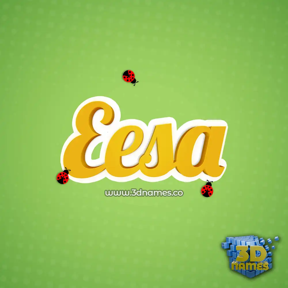 eesa in Ladybugs style - 3D name wallpaper