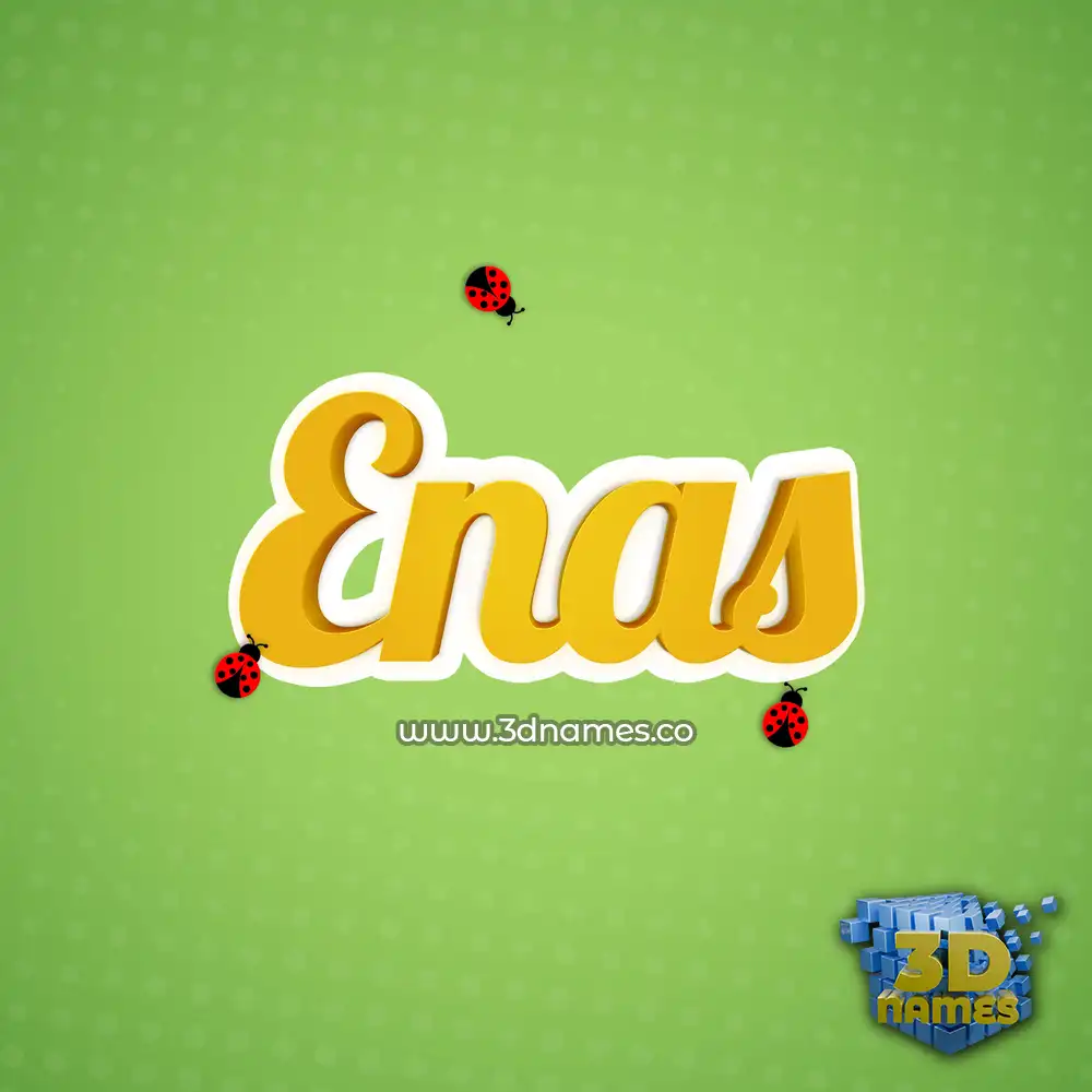 enas in Ladybugs style - 3D name wallpaper enas in Ladybugs style - 3D name wallpaper