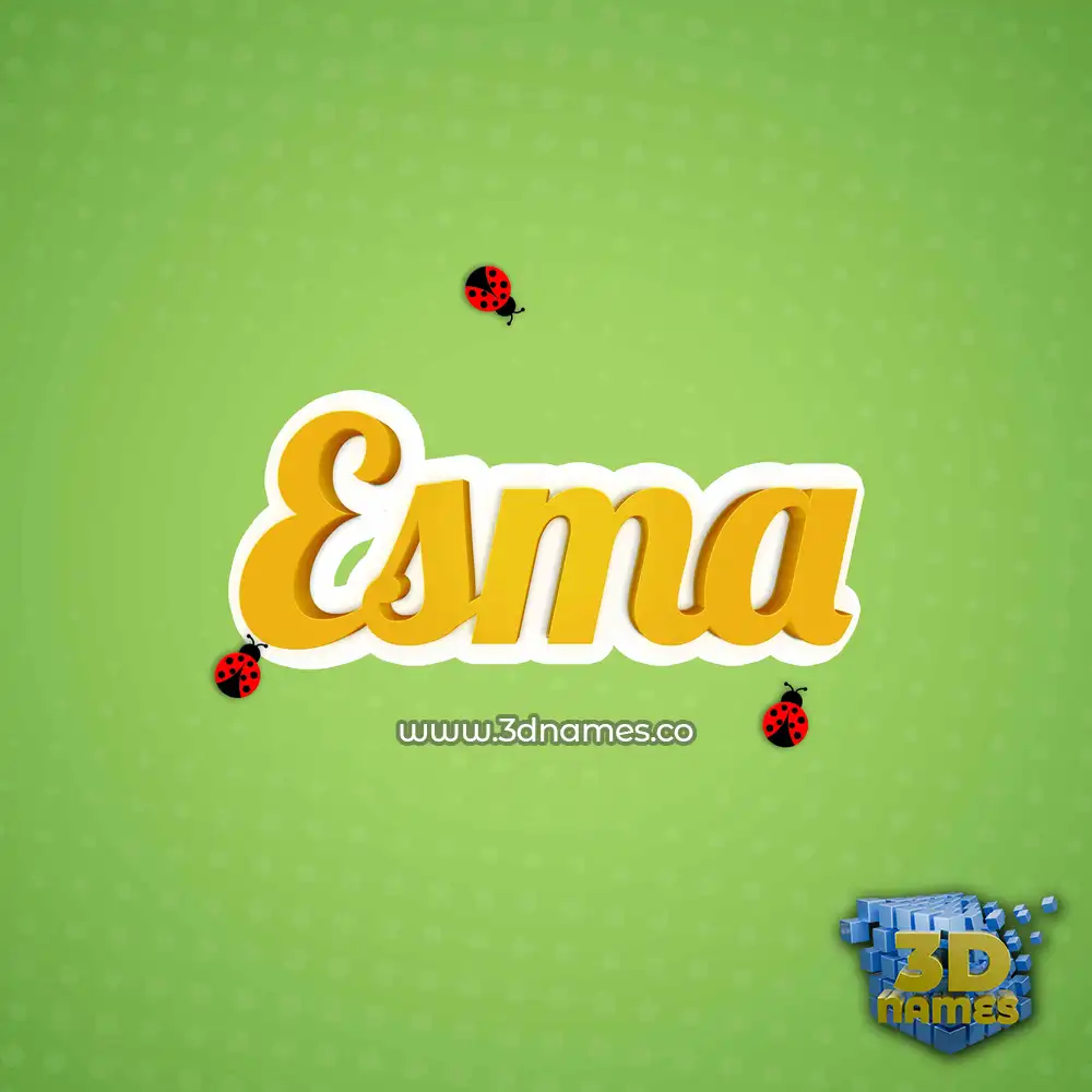 esma in Ladybugs style - 3D name wallpaper