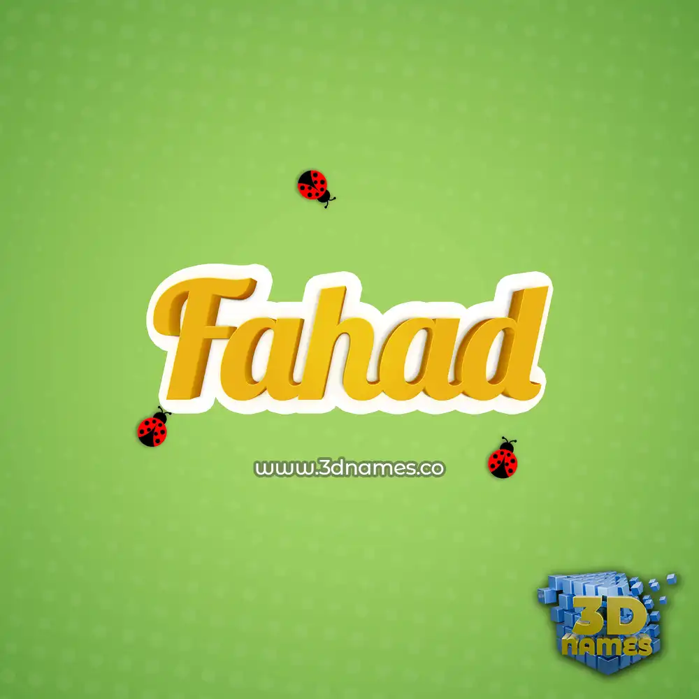 fahad in Ladybugs style - 3D name wallpaper fahad in Ladybugs style - 3D name wallpaper
