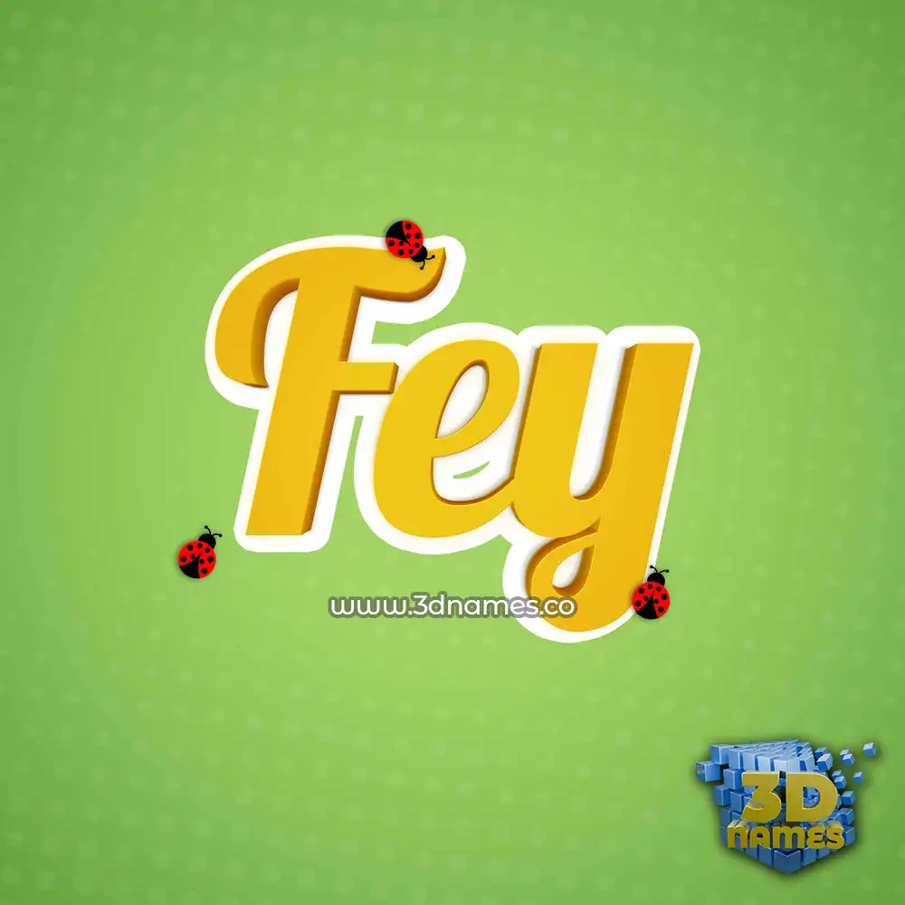 fey in Ladybugs style - 3D name wallpaper fey in Ladybugs style - 3D name wallpaper