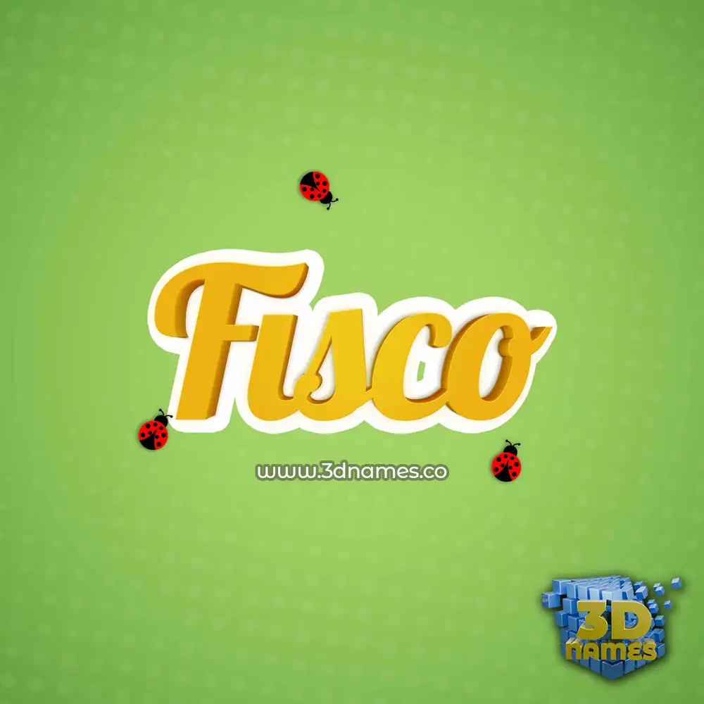fisco in Ladybugs style - 3D name wallpaper fisco in Ladybugs style - 3D name wallpaper