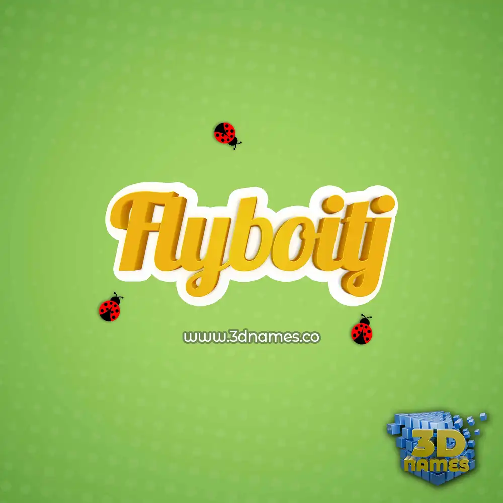 flyboitj in Ladybugs style - 3D name wallpaper flyboitj in Ladybugs style - 3D name wallpaper