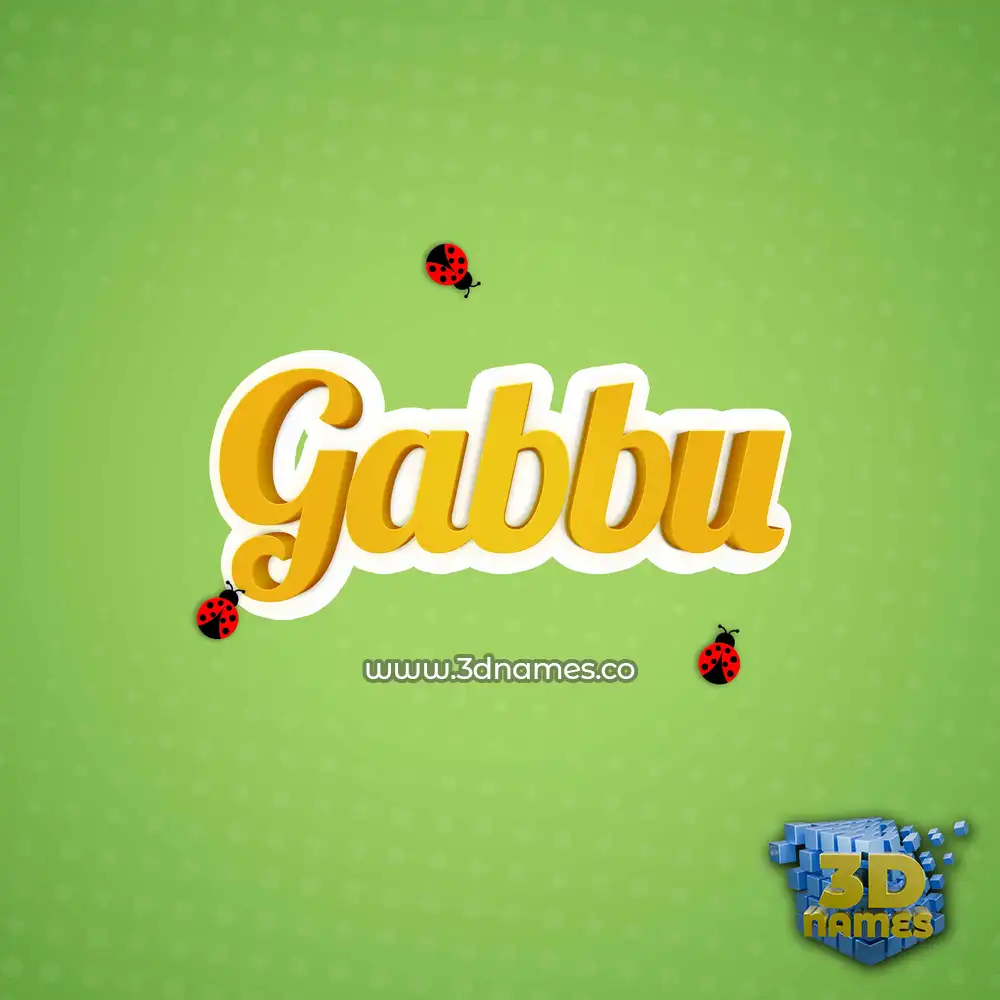 gabbu in Ladybugs style - 3D name wallpaper gabbu in Ladybugs style - 3D name wallpaper