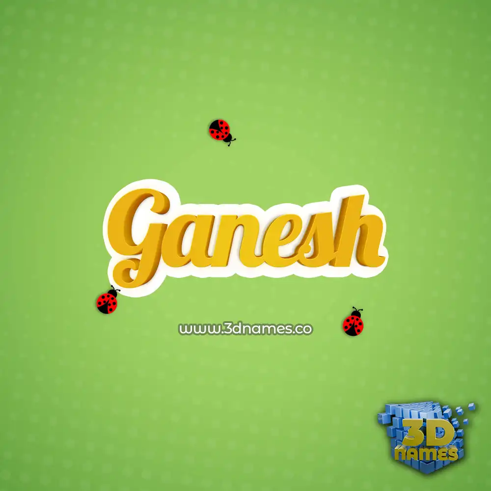 ganesh in Ladybugs style - 3D name wallpaper ganesh in Ladybugs style - 3D name wallpaper