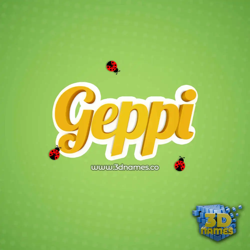geppi in Ladybugs style - 3D name wallpaper geppi in Ladybugs style - 3D name wallpaper