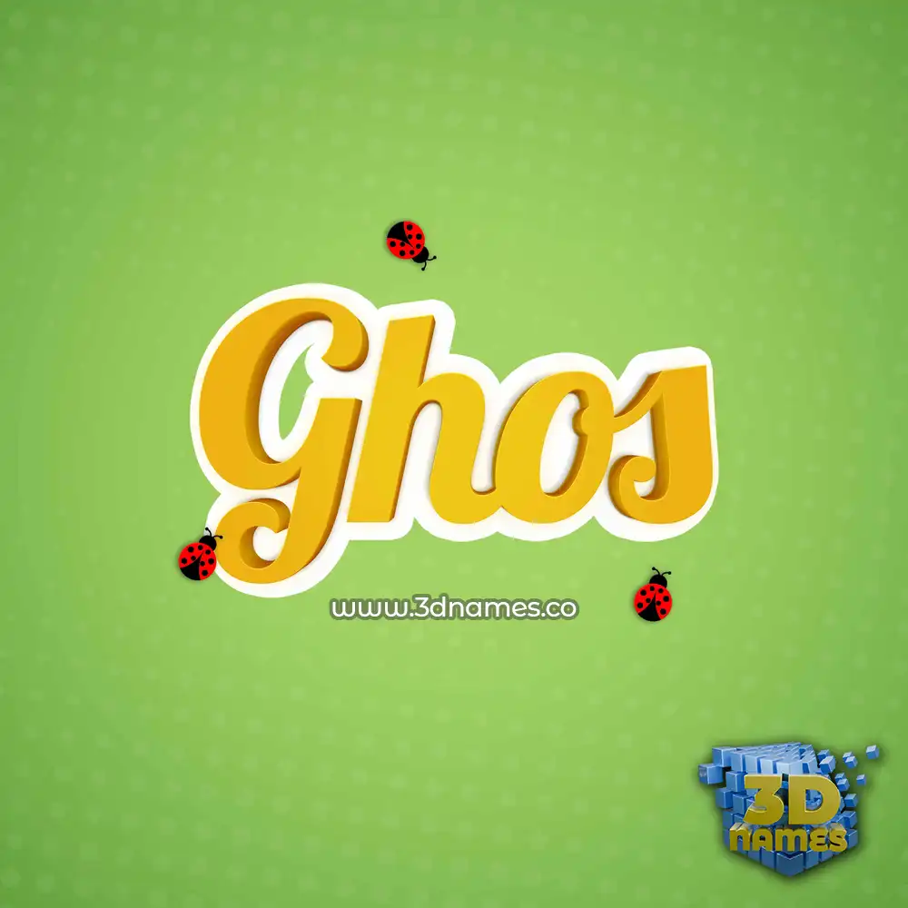 ghos in Ladybugs style - 3D name wallpaper