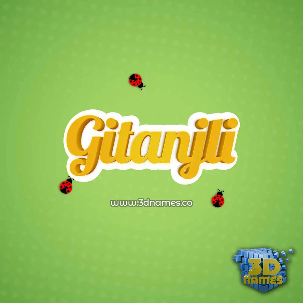 gitanjli in Ladybugs style - 3D name wallpaper gitanjli in Ladybugs style - 3D name wallpaper