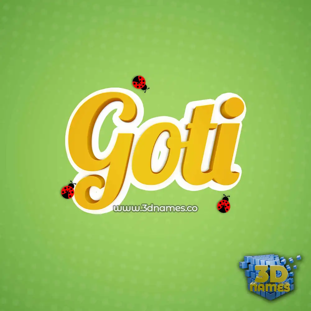 goti in Ladybugs style - 3D name wallpaper