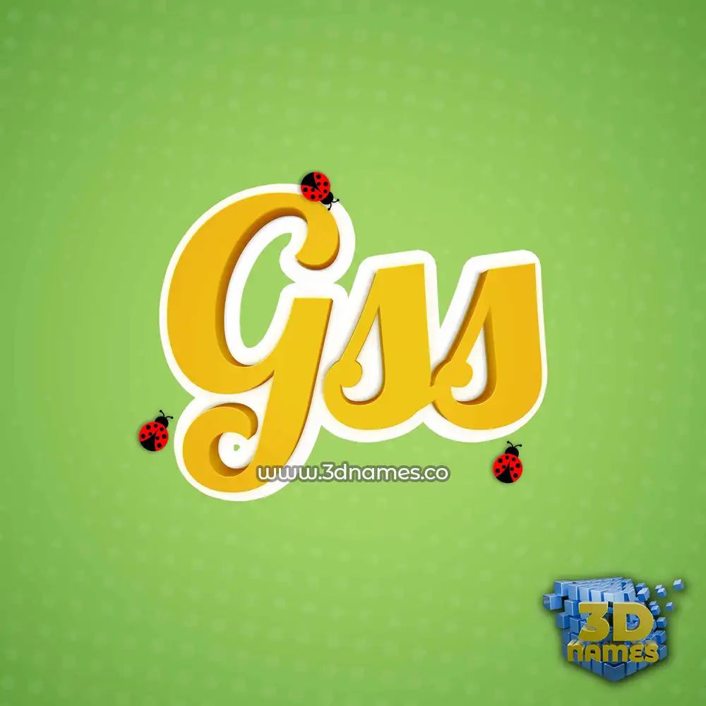 gss in Ladybugs style - 3D name wallpaper gss in Ladybugs style - 3D name wallpaper