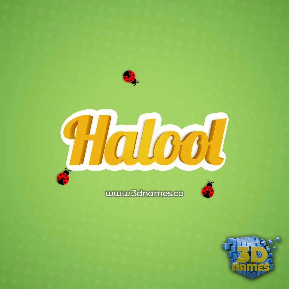 halool in Ladybugs style - 3D name wallpaper halool in Ladybugs style - 3D name wallpaper