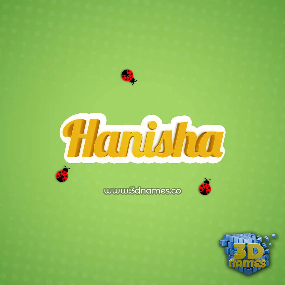 hanisha in Ladybugs style - 3D name wallpaper hanisha in Ladybugs style - 3D name wallpaper