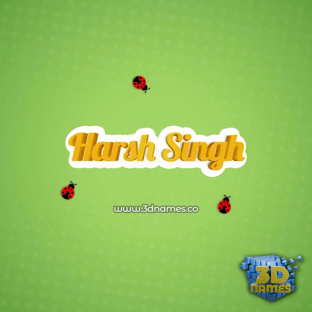 harsh singh in Ladybugs style - 3D name wallpaper