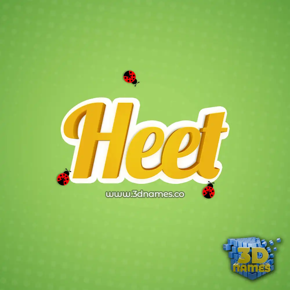 heet in Ladybugs style - 3D name wallpaper