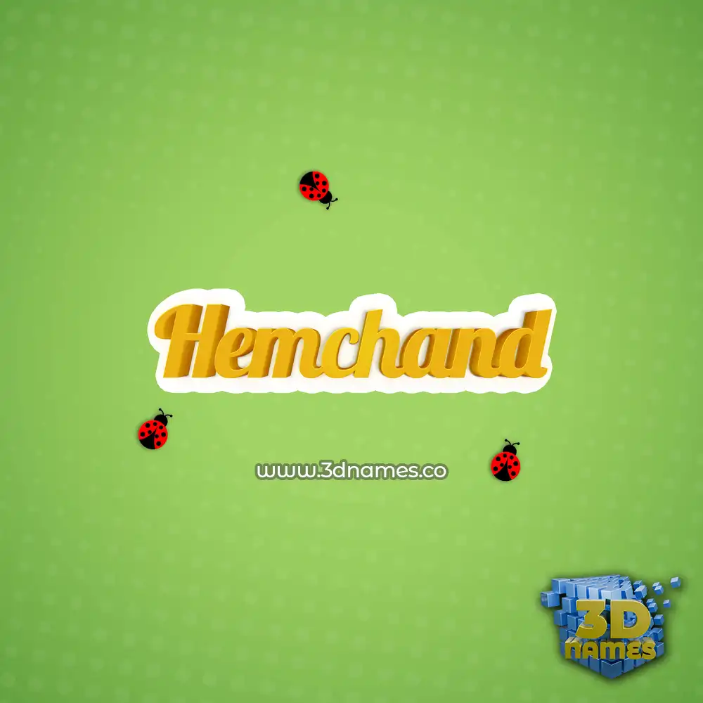 hemchand in Ladybugs style - 3D name wallpaper