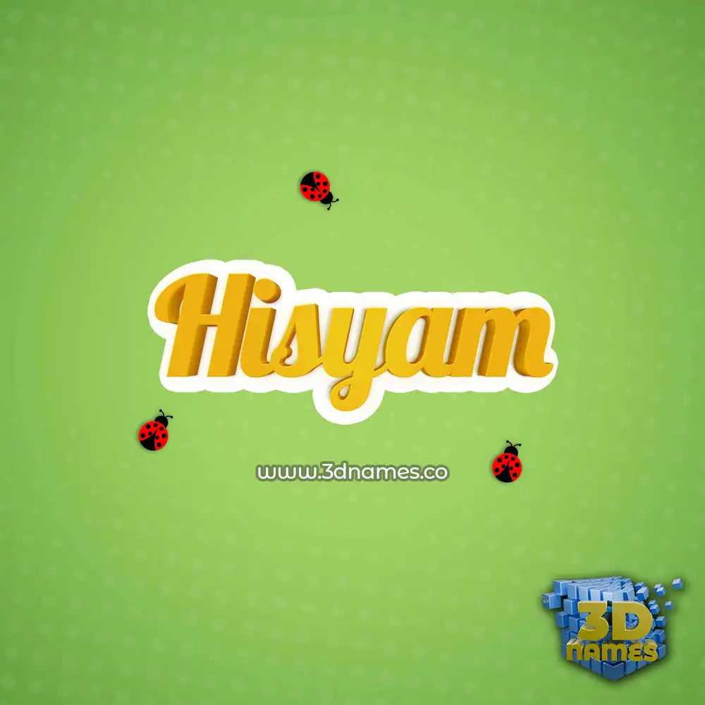hisyam in Ladybugs style - 3D name wallpaper hisyam in Ladybugs style - 3D name wallpaper