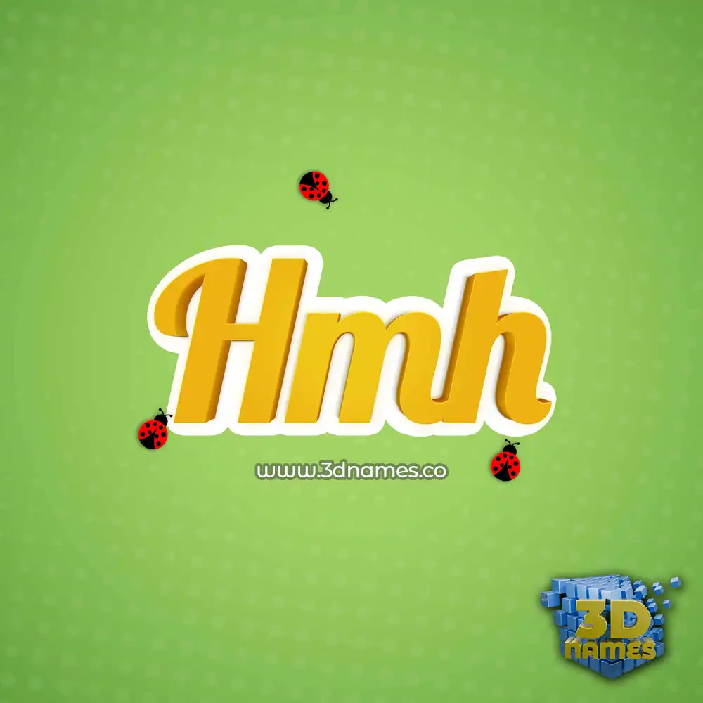 hmh in Ladybugs style - 3D name wallpaper