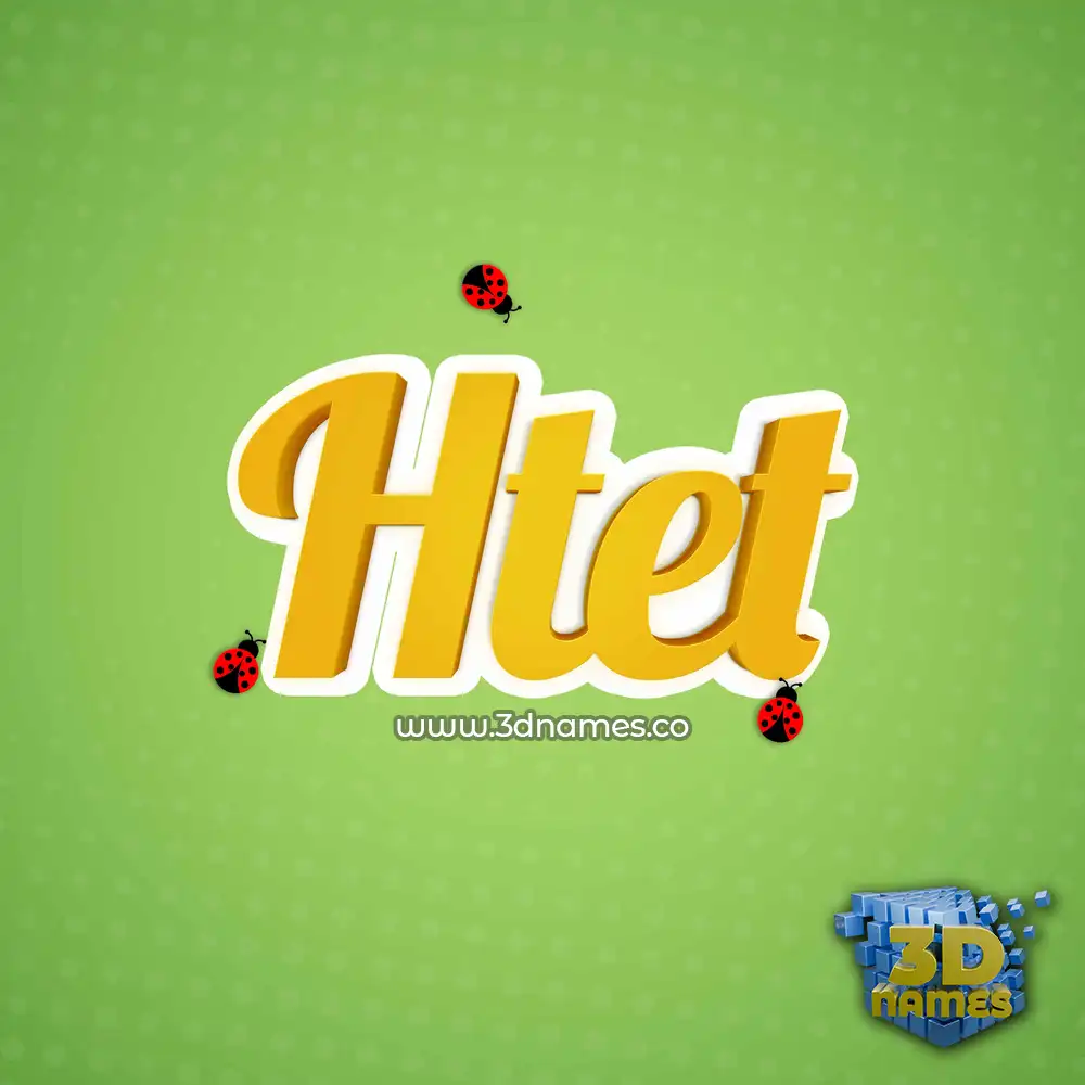 htet in Ladybugs style - 3D name wallpaper htet in Ladybugs style - 3D name wallpaper