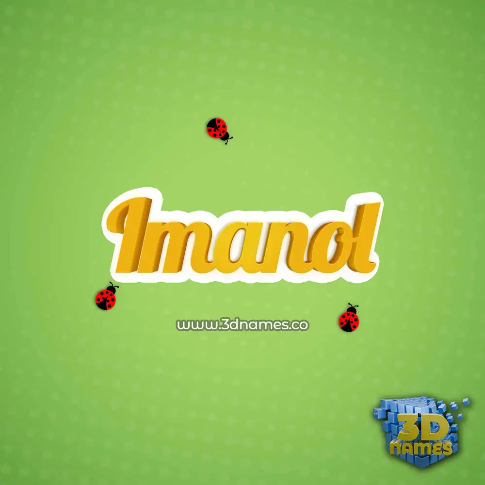 imanol in Ladybugs style - 3D name wallpaper