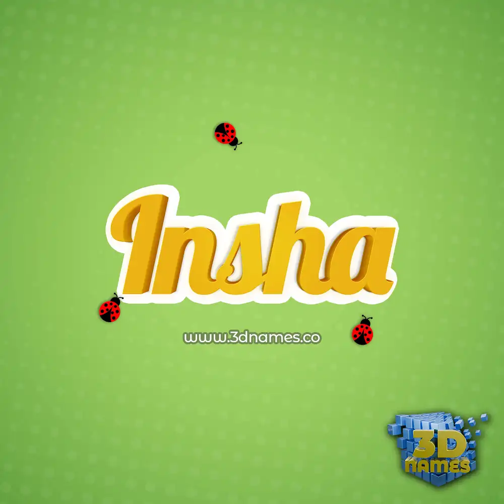 insha in Ladybugs style - 3D name wallpaper insha in Ladybugs style - 3D name wallpaper