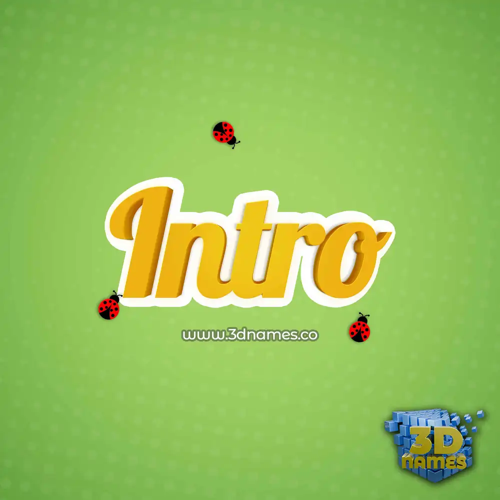 intro in Ladybugs style - 3D name wallpaper intro in Ladybugs style - 3D name wallpaper