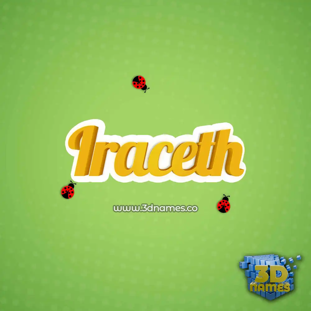 iraceth in Ladybugs style - 3D name wallpaper