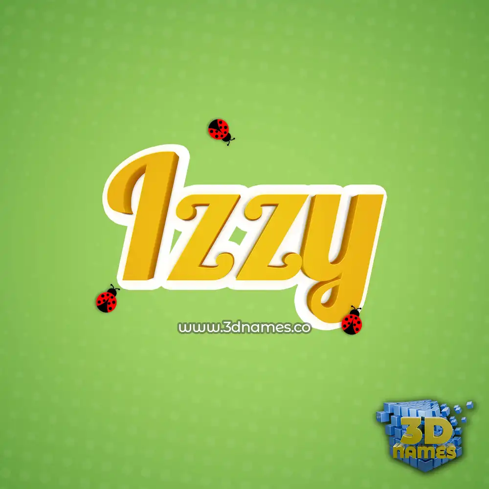 izzy in Ladybugs style - 3D name wallpaper izzy in Ladybugs style - 3D name wallpaper