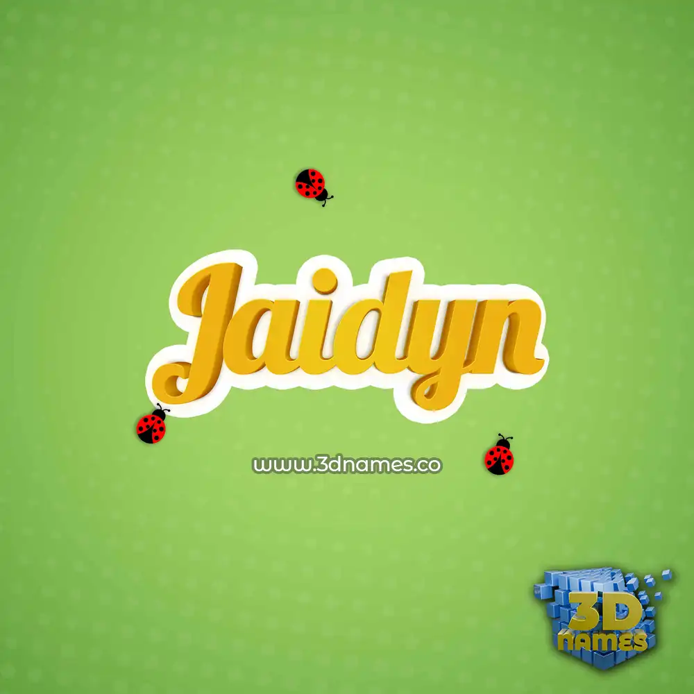 jaidyn in Ladybugs style - 3D name wallpaper